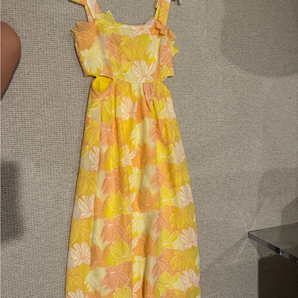 NEW Floral Yellow and Orange Dress